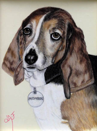 Fine Art Pet Portrait by Artist Donna Aldrich-Fontaine - Monroe Dog.jpg